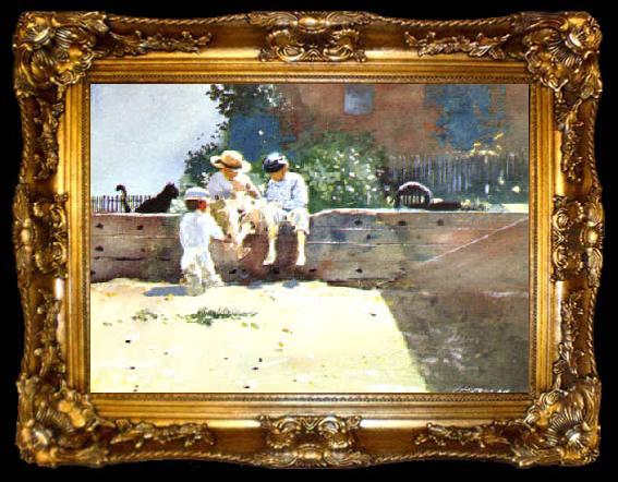 framed  Winslow Homer Boys Kitten, ta009-2